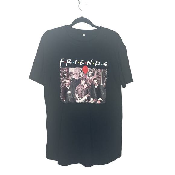 Black FRIENDS Graphic Halloween Villain T-Shirt - Picture 5 of 5